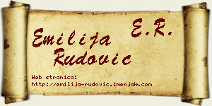 Emilija Rudović vizit kartica